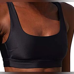 Women’s American Eagle Aerie Black Banded Wide Strap Scoop Bikini Top Beach swim